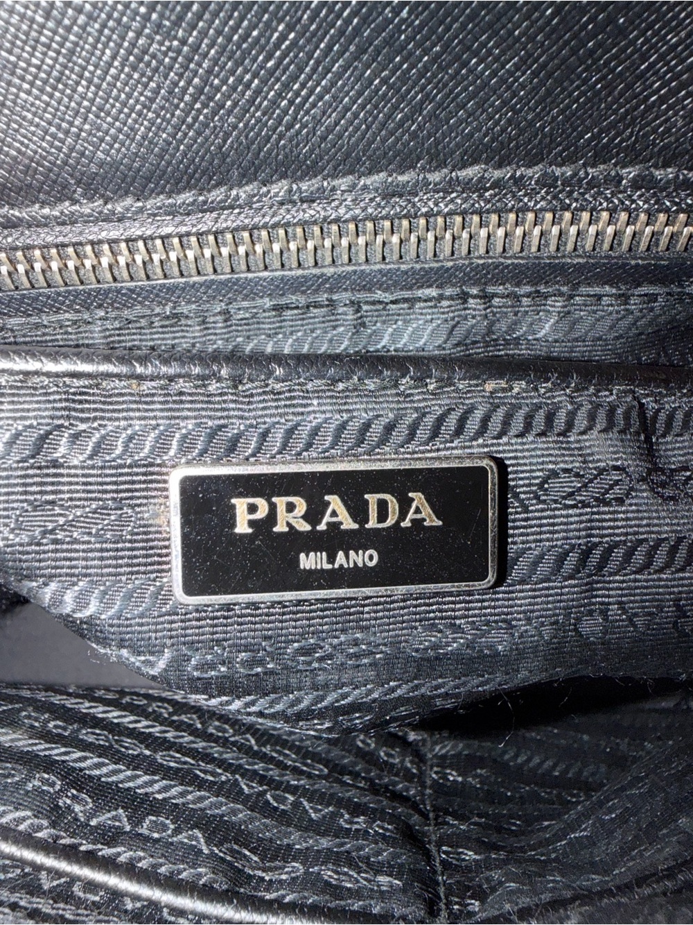 Prada Black Saffiano Satchel Handbag with Gold Hardware - Pre-Loved - Picture 9 of 16